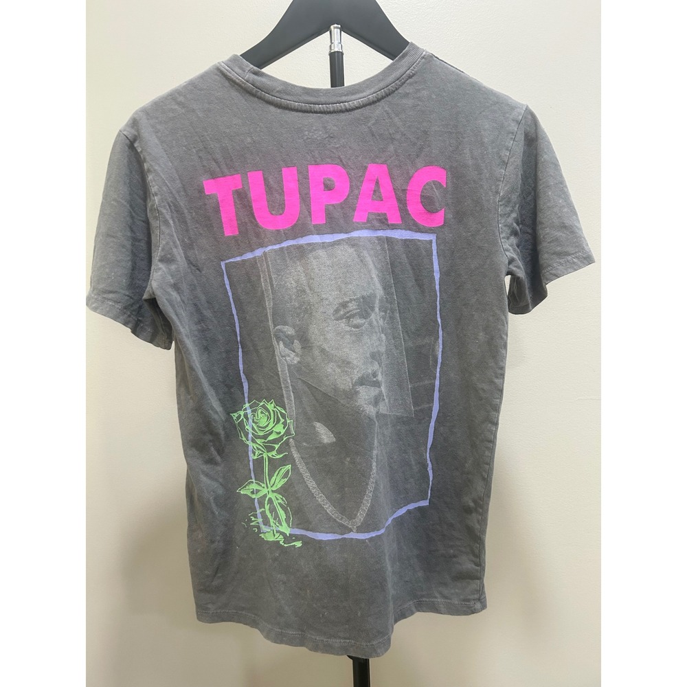 Tupac 2Pac The Rose That Grew From Concrete Graphic T-Shirt Gray XXS Hip Hop - Picture 7 of 9